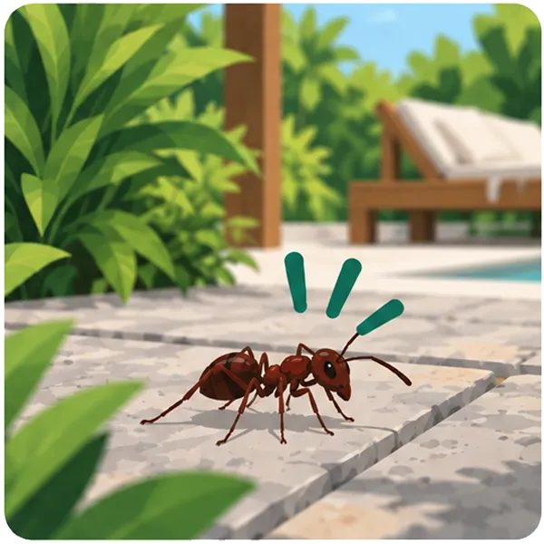 Aggressive biting ants around outdoor living areas