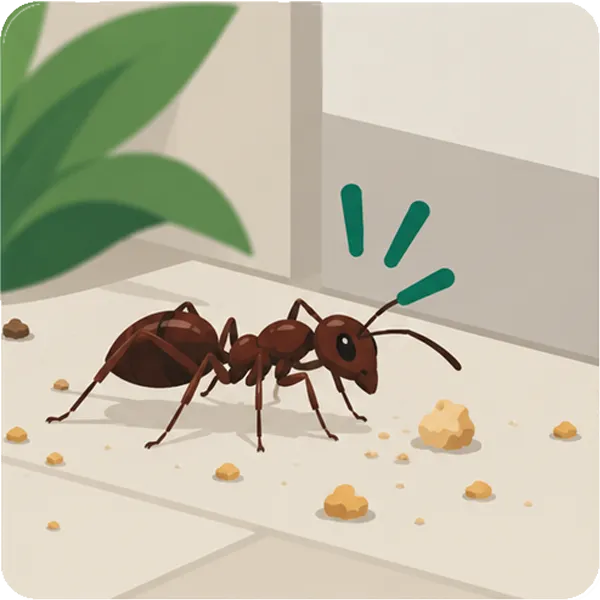 Ant activity around a Bali villa