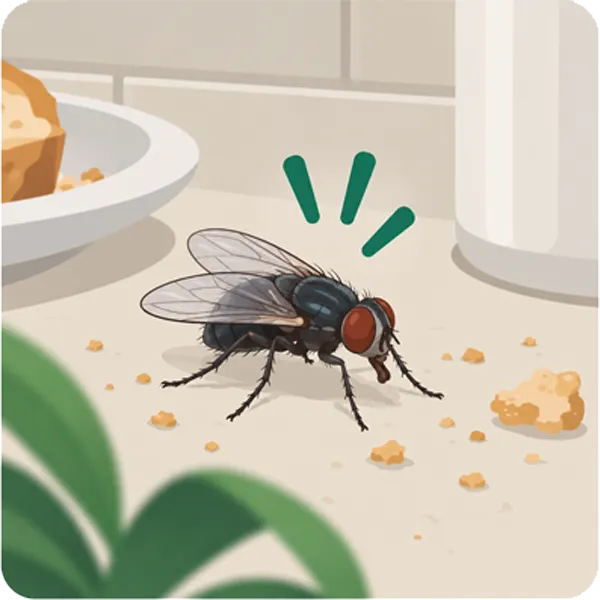 Fly activity around a Bali property