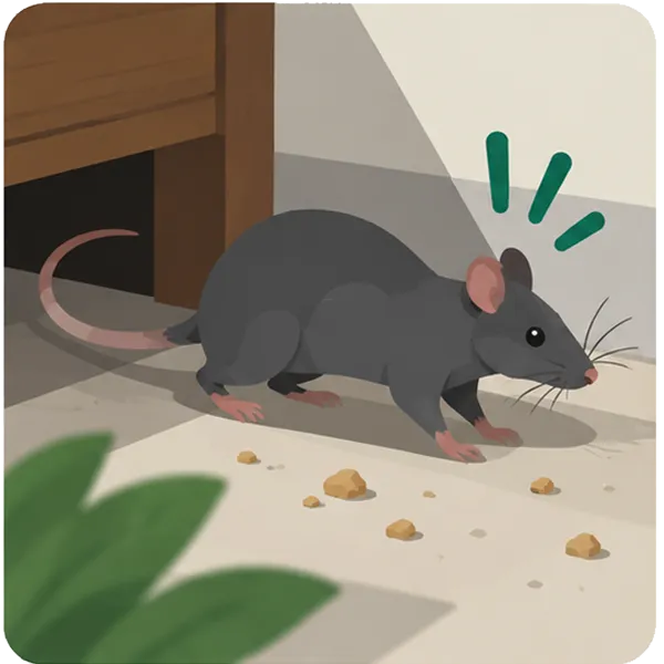 Rat activity around a Bali property