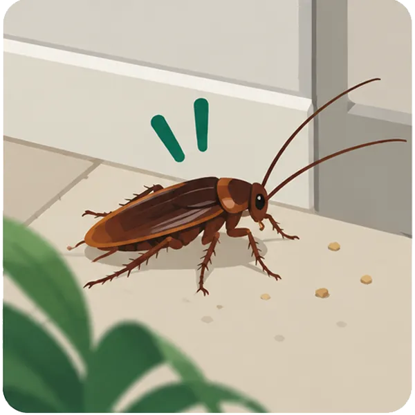 Cockroach activity in a Bali property