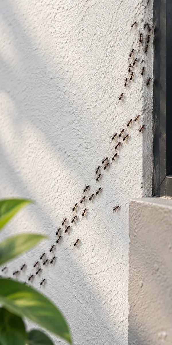 Ant activity around a Bali property